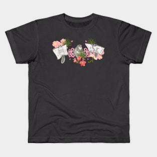 Japanese dwarf flying squirrel floral Kids T-Shirt